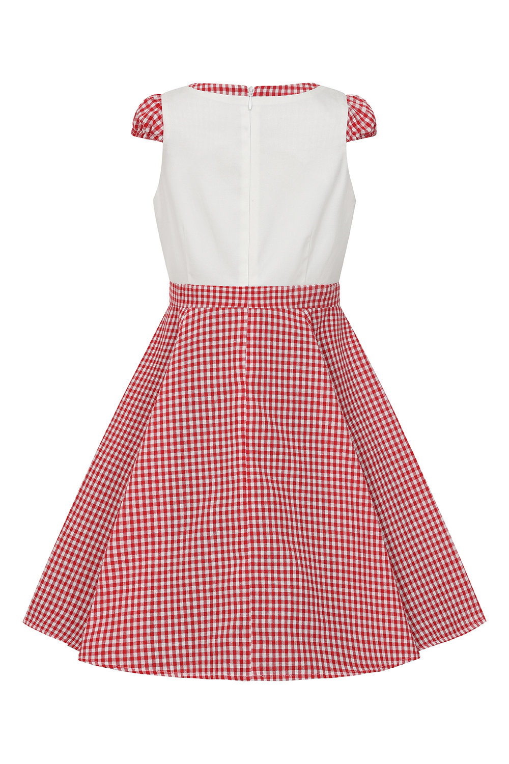 Chelsea Check Swing Dress in Red in Kids